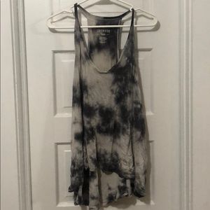 Gray and black American eagle asymmetric tank top